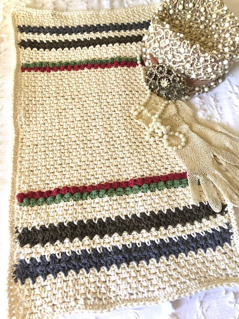 Crochet Country Crockery Hand Towel