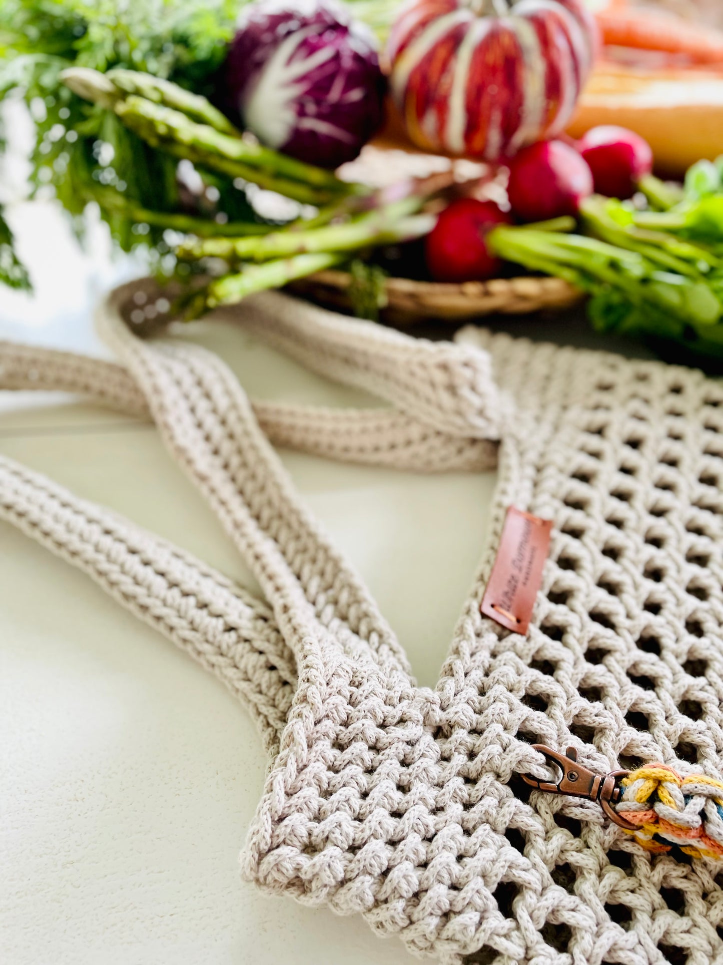 Harvest Macrame Tote Bag