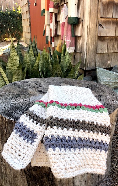 Crochet Country Crockery Hand Towel